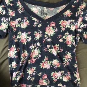 Floral v-neck